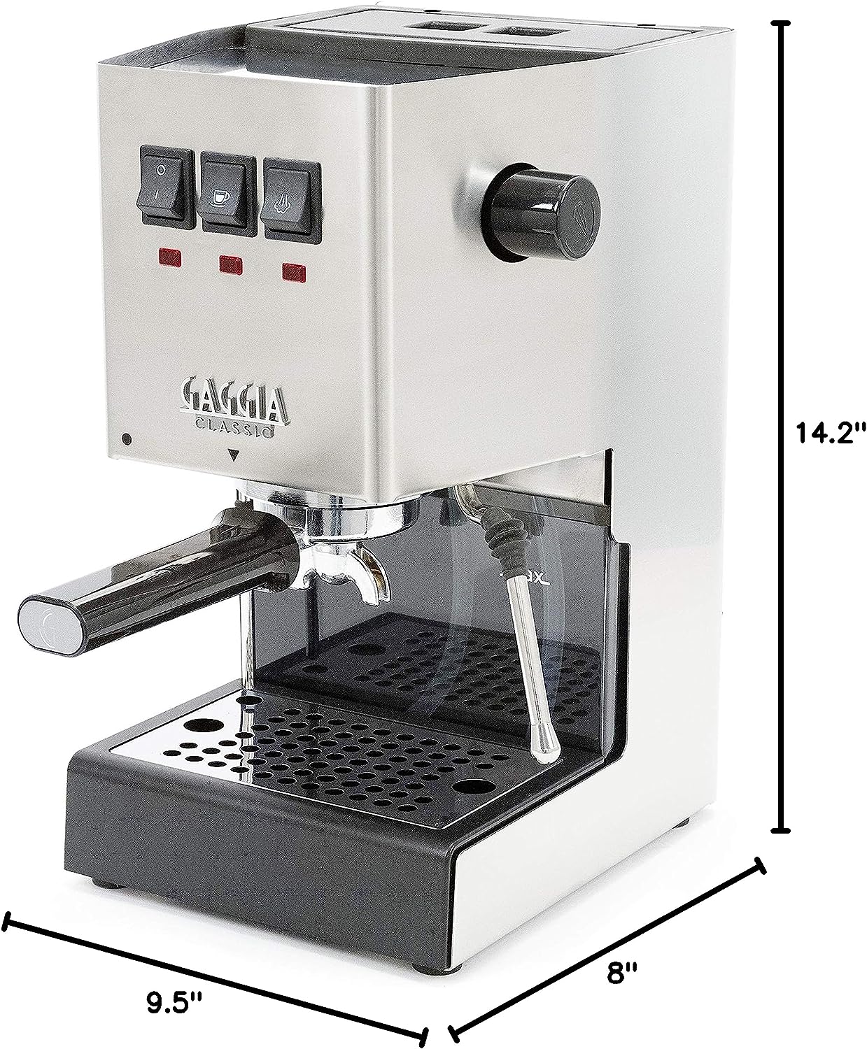 Gaggia RI9380/46 Classic Evo Pro, Small, Brushed Stainless Steel